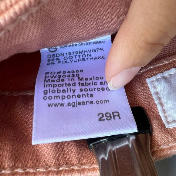 AG Adriano Goldschmied Tie Dye Straight High Rise Vintage Jeans Size 29 - Picture 9 of 9